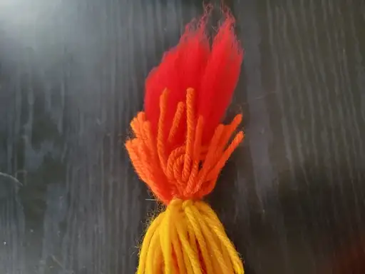 Charmander's tail, red brushed out.